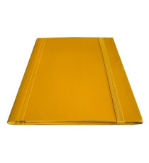 Cartella 3 lembi con elastico piatto - A4 - dorso variabile - giallo - Starline