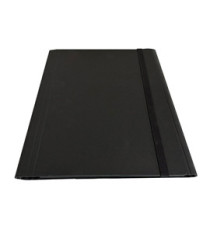 Cartella 3 lembi con elastico piatto - A4 -dorso variabile - grigio - Starline