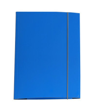 Cartella 3 lembi con elastico Queen - A4 - dorso variabile - cartone plastificato - azzurro - Starline