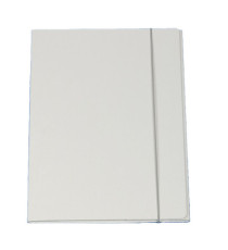 Cartella 3 lembi con elastico Queen - A4 - dorso variabile - cartone plastificato - bianco - Starline