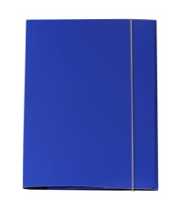 Cartella 3 lembi con elastico Queen - A4 - dorso variabile - cartone plastificato - blu - Starline