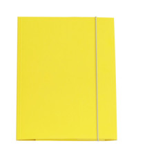 Cartella 3 lembi con elastico Queen - A4 - dorso variabile - cartone plastificato - giallo - Starline