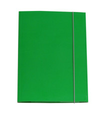 Cartella 3 lembi con elastico Queen - A4 - dorso variabile - cartone plastificato - verde - Starline