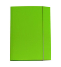 Cartella 3 lembi con elastico Queen - A4 - dorso variabile - cartone plastificato - verde prato - Starline