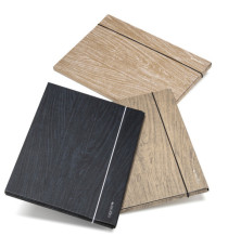 Cartella 3 lembi con elastico Wood - A4 - dorso 1 cm - colori assoriti - Colorosa