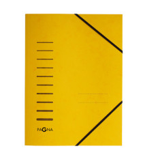 Cartella con elastico angolare - A4 - dorso variabile - cartoncino - giallo - Pagna