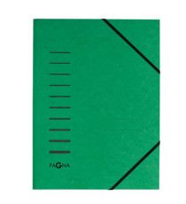 Cartella con elastico angolare - A4 - dorso variabile - cartoncino - verde - Pagna