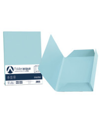 Cartellina 3 lembi Acqua - 200 gr - A4 - cartoncino bristol - celeste - Favini - conf. 25 pezzi