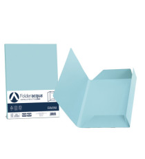Cartellina 3 lembi Acqua - 200 gr - A4 - cartoncino bristol - celeste - Favini - conf. 25 pezzi
