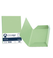 Cartellina 3 lembi Acqua - 200 gr - A4 - cartoncino bristol - verde chiaro - Favini - conf. 25 pezzi
