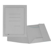 Cartellina 3 lembi con stampa - 200 gr - 25 x 33 cm - cartoncino manilla - grigio - Cartotecnica del Garda - conf. 50 pe