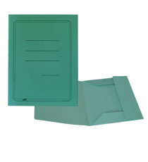 Cartellina 3 lembi con stampa - 200 gr - 25 x 33 cm - cartoncino manilla - verde - Cartotecnica del Garda - conf. 50 pez