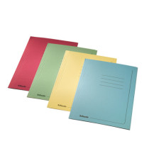 Cartellina 3 lembi con stampa - 295 gr - 25x35 cm - rosso - Esselte - conf. 25 pezzi