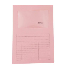 Cartellina a L con finestra Sintex - 120 gr - A4 - rosa - Blasetti - conf. 50 pezzi