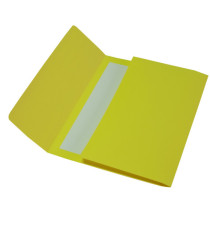 Cartelline a busta - 200 gr - 26 x 34 cm - cartoncino bristol - giallo - Cartotecnica del Garda - conf. 25 pezzi