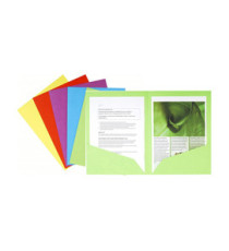 Cartelline a doppia tasca Rock's - 220 gr -A4 -  cartoncino lustré - mix 5 colori - Exacompta - conf. 25 pezzi