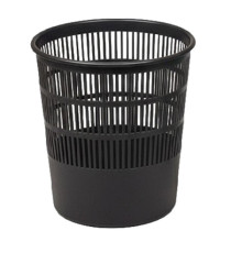 Cestino gettacarte - traforato - altezza 31,5 cm - diametro 30 cm - 15 L - nero - Methodo