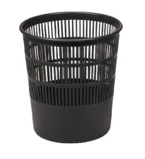 Cestino gettacarte - traforato - altezza 31,5 cm - diametro 30 cm - 15 L - nero - Methodo
