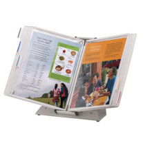 Leggio antibatterico - da tavolo - 10 buste - A4 - bianco - Djois