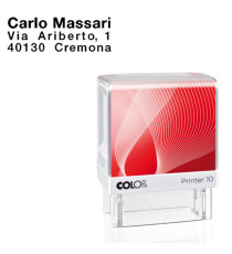 Timbro Printer 10 - 10 x 27 mm - 3 righe - autoinchiostrante - nero - Colop