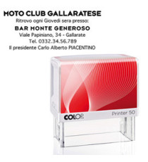 Timbro Printer 50 - 30 x 69 mm - 7 righe - autoinchiostrante - nero - Colop