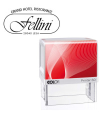 Timbro Printer 60 - 37 x 76 mm - 8 righe - autoinchiostrante - nero - Colop