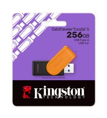 Pendrive Kingston DT Exodia S 256GB 3.2 gen1 Datatravel 256 GB DTX 2.0 - USB 2.0 DTXS/256GB Drive Flash cappuccio a rotazione