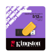 Pendrive Kingston DT Exodia S 512GB 3.2 gen1 Datatravel 512 GB DTX 2.0 - USB 2.0 DTXS/512GB Drive Flash cappuccio a rotazione