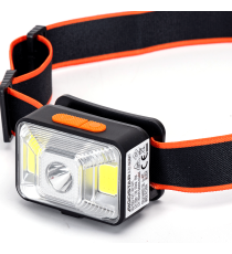 Torcia lampada da testa led frontale ricaricabile con cavo type-c Aigostar 1.5w 100 lumen 6500k luce fredda IP44 3 regolazioni