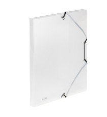 Cartella 3 lembi con elastico angolare Lumina - 24 x 32cm - dorso 2,5 cm - PP - trasparente - Favorit