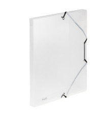 Cartella 3 lembi con elastico angolare Lumina - 24 x 32cm - dorso 2,5 cm - PP - trasparente - Favorit