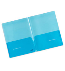 Cartella con doppia tasca Plastidea - A4 - PP - blu - Iternet - conf. 5 pezzi