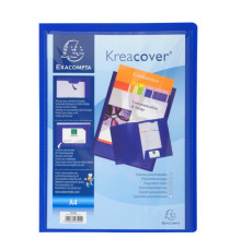 Cartella di presentazione con 2 alette Kreacover - A4 - PP - blu - Exacompta