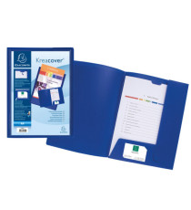 Cartella di presentazione con 2 alette Kreacover - A4 - PP - blu - Exacompta