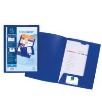 Cartella di presentazione con 2 alette Kreacover - A4 - PP - blu - Exacompta