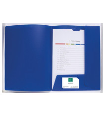 Cartella di presentazione con 2 alette Kreacover - A4 - PP - blu - Exacompta