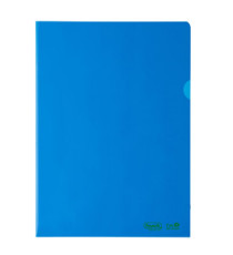 Cartellina a L BioBased - 22 x 30 cm - PE riciclato - liscio pesante - blu - Favorit - conf. 25 pezzi