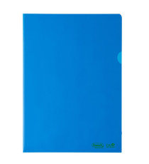 Cartellina a L BioBased - 22 x 30 cm - PE riciclato - liscio pesante - blu - Favorit - conf. 25 pezzi