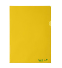 Cartellina a L BioBased - 22 x 30 cm - PE riciclato - liscio pesante - giallo - Favorit - conf. 25 pezzi