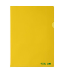 Cartellina a L BioBased - 22 x 30 cm - PE riciclato - liscio pesante - giallo - Favorit - conf. 25 pezzi