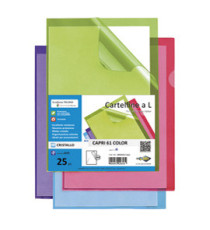 Cartellina a L Capri 61 color - A4 - PVC - liscio pesante - lilla - Sei Rota - conf. 25 pezzi