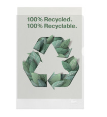 Cartellina a L De Luxe - 22 x 30 cm - PP riciclato - buccia pesante - Esselte - conf. 100 pezzi