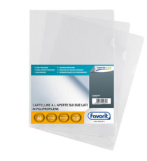 Cartellina a L Pratic - A4 - PP - buccia pesante - Favorit - conf. 50 pezzi