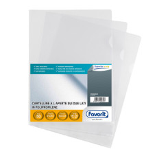 Cartellina a L Pratic - A4 - PP - buccia pesante - Favorit - conf. 50 pezzi