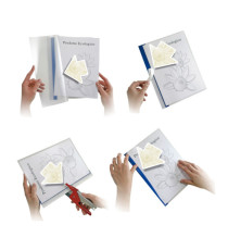 Cartellina per rilegatura Poli 200 - A4 - PP - trasparente buccia - dorso blu - Sei Rota - conf. 10 pezzi