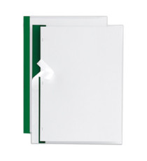 Cartellina per rilegatura Poli 200 - A4 - PP - trasparente buccia - dorso verde - Sei Rota - conf. 10 pezzi