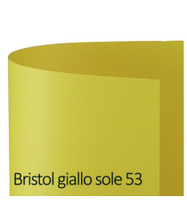 Cartoncino Bristol Color - 70 x 100 cm - 200 gr - giallo sole 53 - Favini - blister 10 fogli