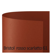 Cartoncino Bristol Color - 70 x 100 cm - 200 gr - rosso scarlatto 61 - Favini - blister 10 fogli