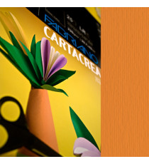 Cartoncino CartaCrea - 35 x 50 cm - 220 gr - arancio 108 - Fabriano - blister 10 fogli