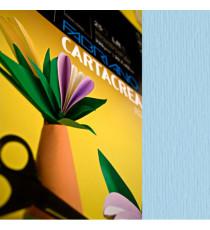 Cartoncino CartaCrea - 35 x 50 cm - 220 gr - celeste 118 - Fabriano -  blister 10 fogli